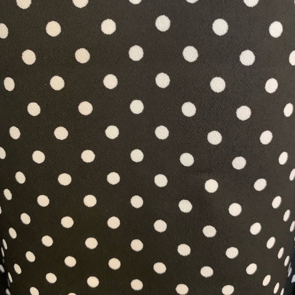 Michael Kors Black with White dots XL. Pleated from neckline. - Picture 6 of 7